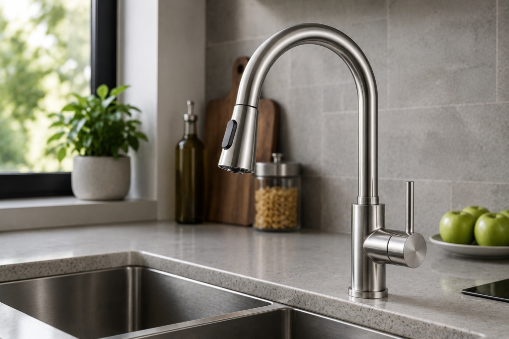SUS304 stainless steel kitchen faucet