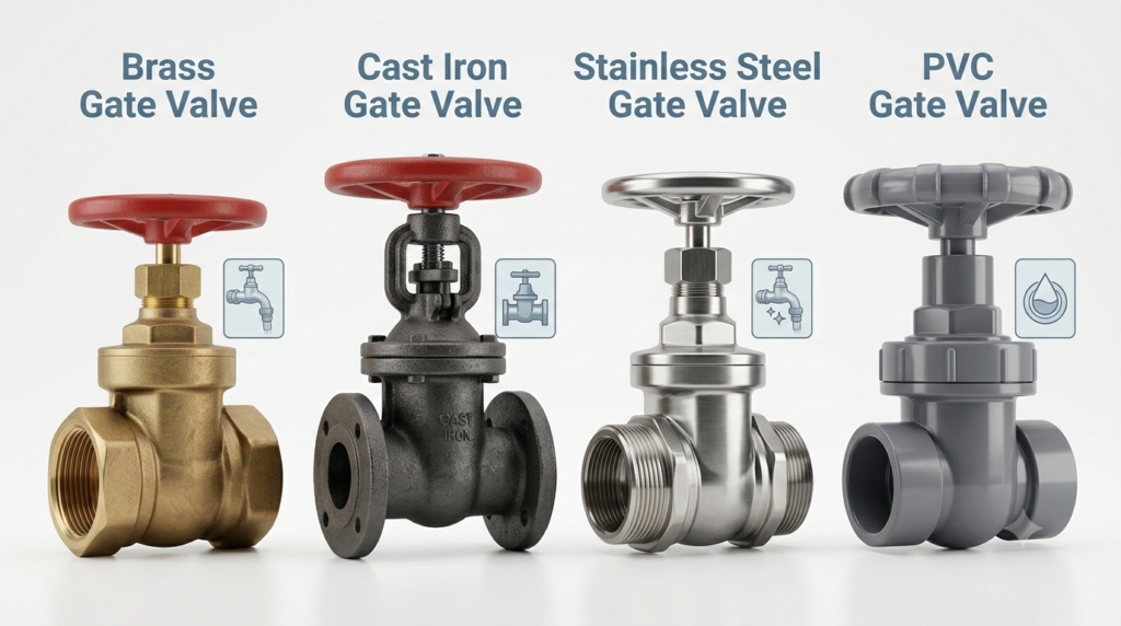 Different types of gate valves comparison