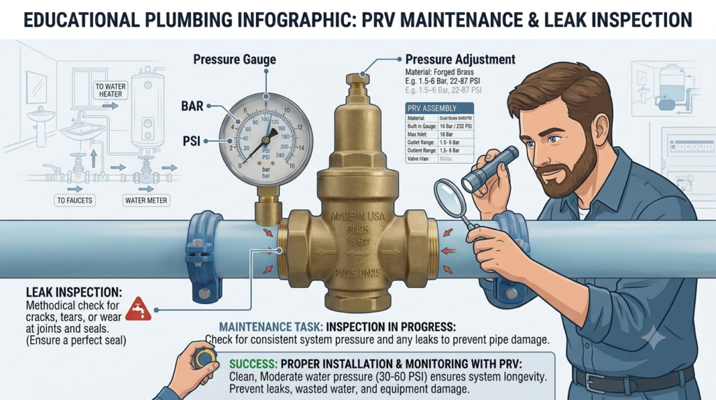 Pressure reducing valve maintenance guide