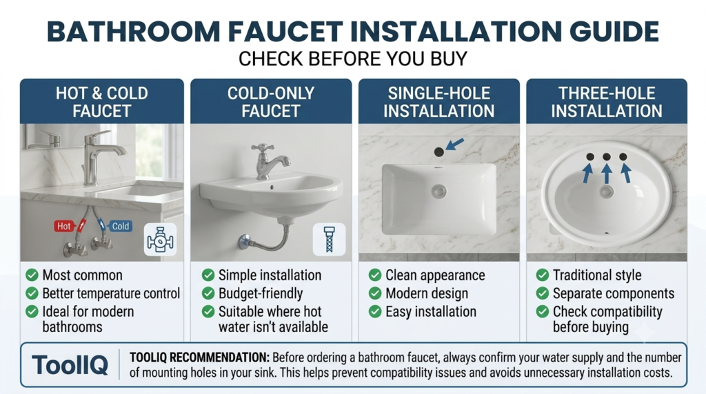 Bathroom faucet installation configuration guide
