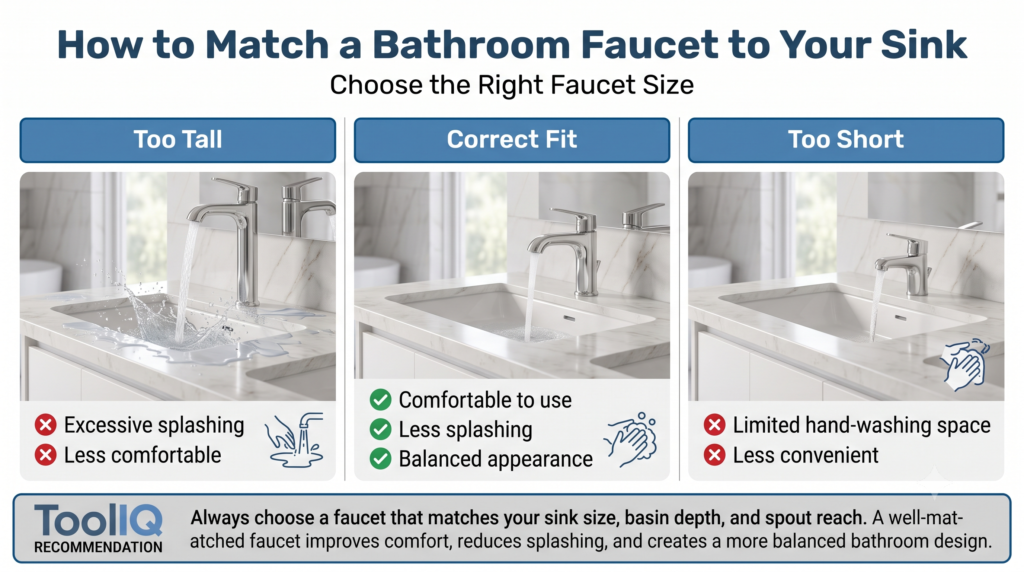 How to match a bathroom faucet to your sink size