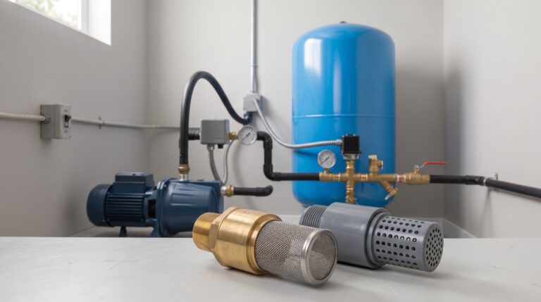Brass and PVC Foot Valves for shallow-well Jet Pump systems