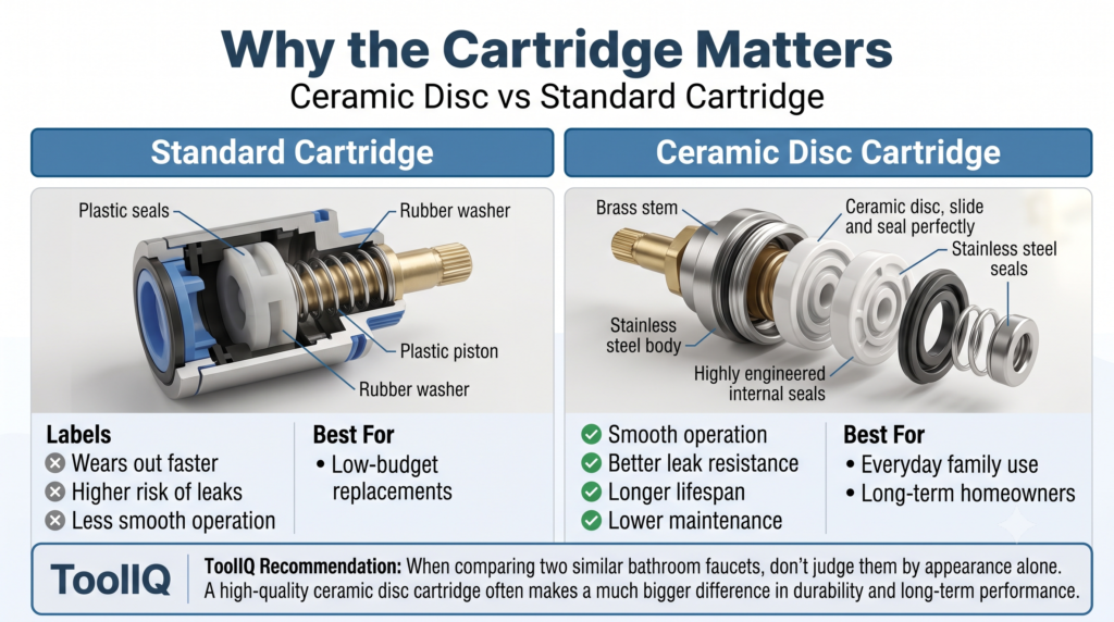 Ceramic disc cartridge vs standard faucet cartridge comparison
