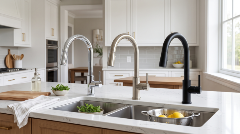 Chrome vs brushed nickel vs matte black kitchen faucet finishes comparison