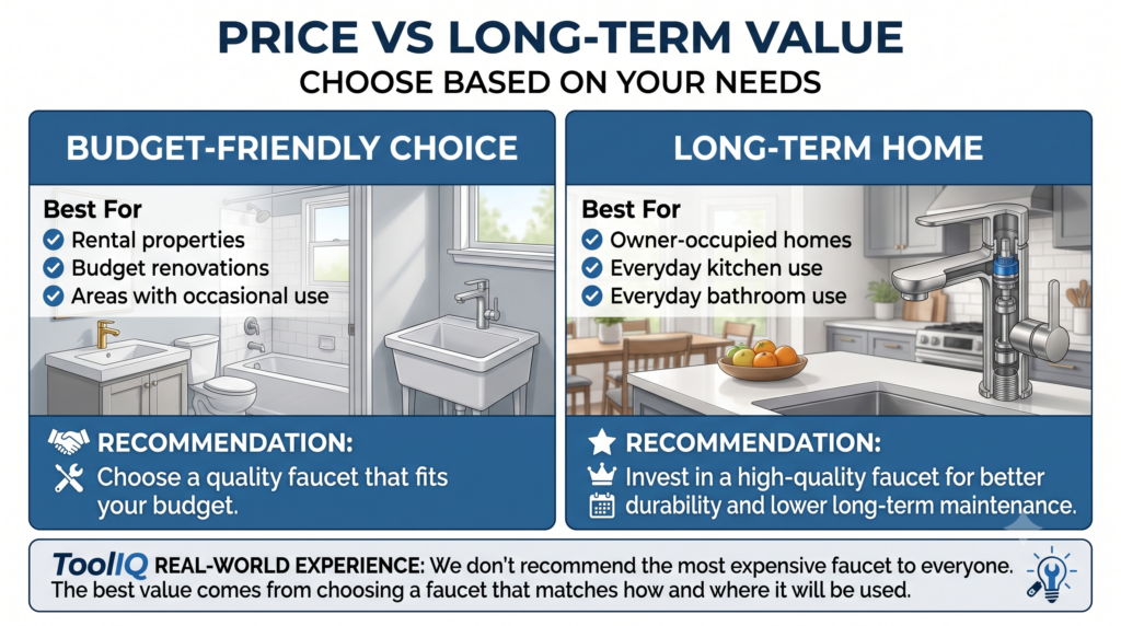 Faucet price versus long-term value comparison