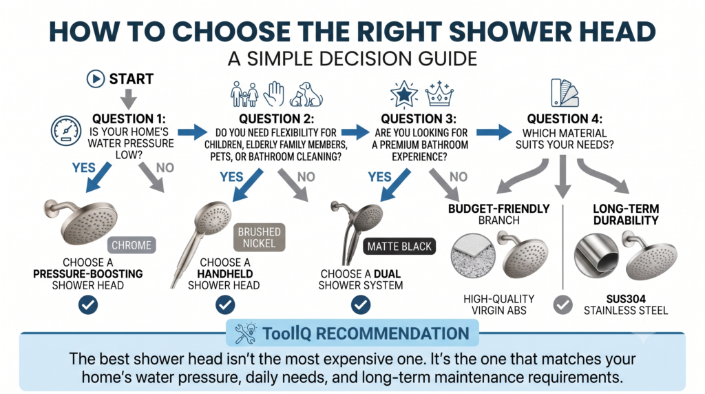 How to choose the right shower head decision guide