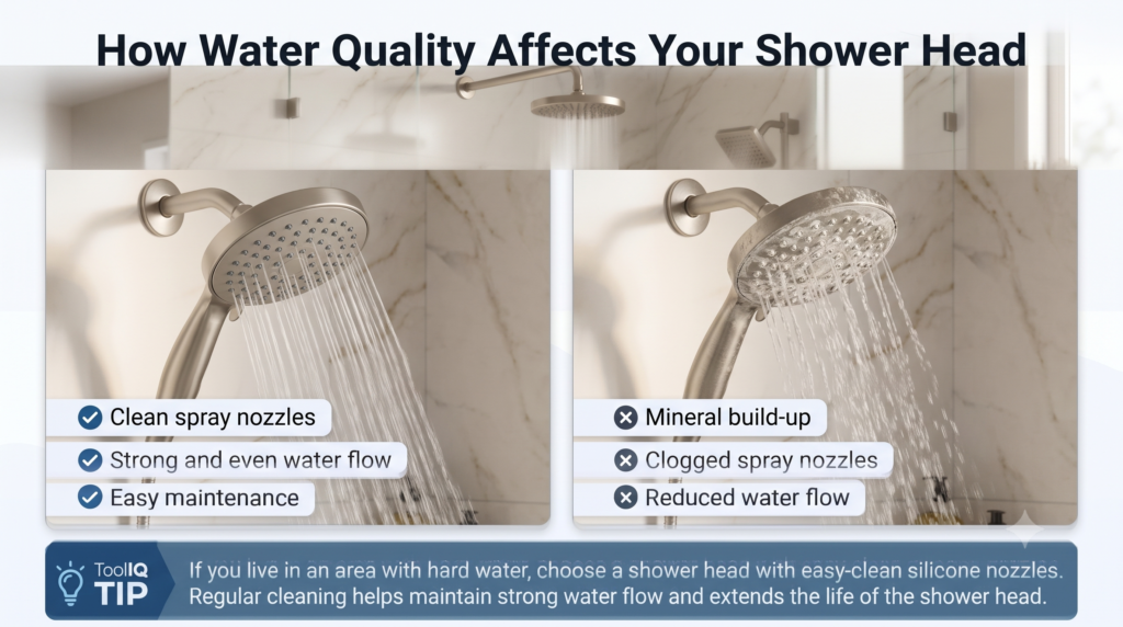 How water quality affects shower head performance