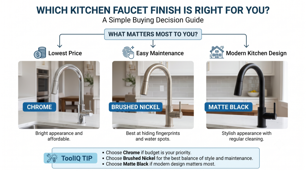 Kitchen faucet finish buying flowchart for homeowners