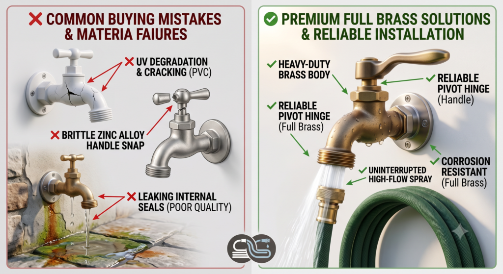 Common mistakes homeowners make when choosing an outdoor water tap