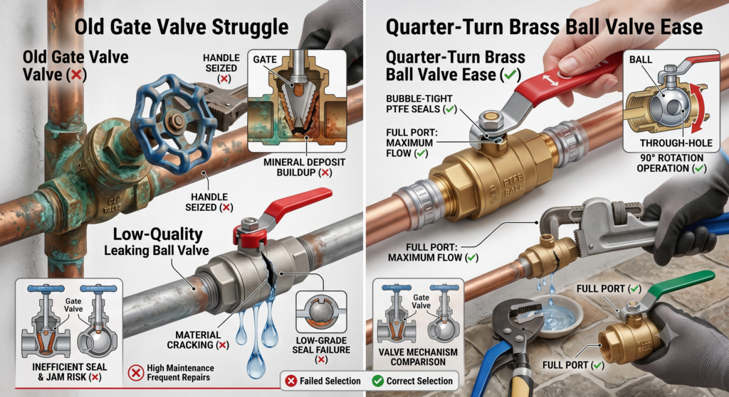 Real-world examples of gate valve and ball valve performance