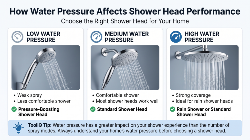 How water pressure affects shower head performance